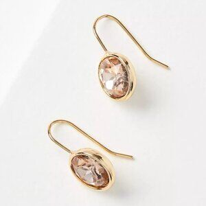NWT - Loft Sparkle Pull Through Earrings, Gold / Peach